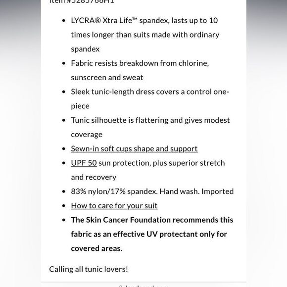 Land’s End Plus Size High Neck one piece Swimsuit soft adjustable BlackBerry Var - Picture 6 of 8